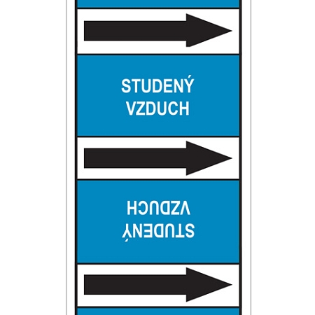 Značení potrubí, studený vzduch